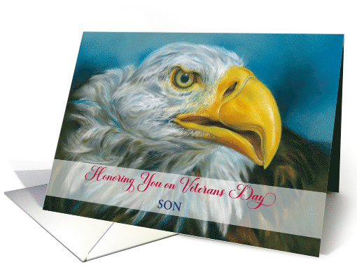 For Son Veterans Day Bald Eagle Personalized card (1915656)