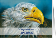For Grandson Graduation Congratulations Bald Eagle Custom card