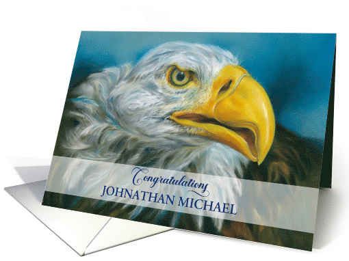Personalized Name Graduation Congratulations Bald Eagle card (1915734)