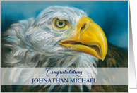 Personalized Name Graduation Congratulations Bald Eagle card