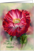 For Daughter Mothers Day Red Poppy Flower Custom card