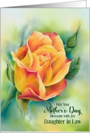 For Daughter in Law Mothers Day Colorful Rose Custom card