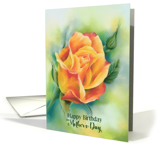 Mothers Day Birthday Colorful Rose Pastel Art card (1919170)