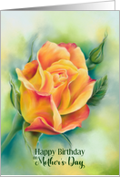 Mothers Day Birthday Colorful Rose Pastel Art card