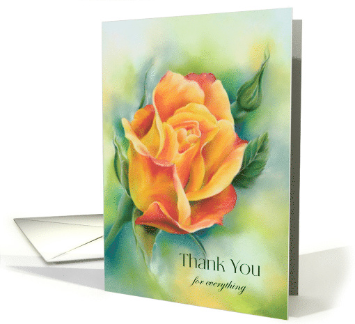 Thank You Customized for Anything Colorful Rose Art card (1919208)
