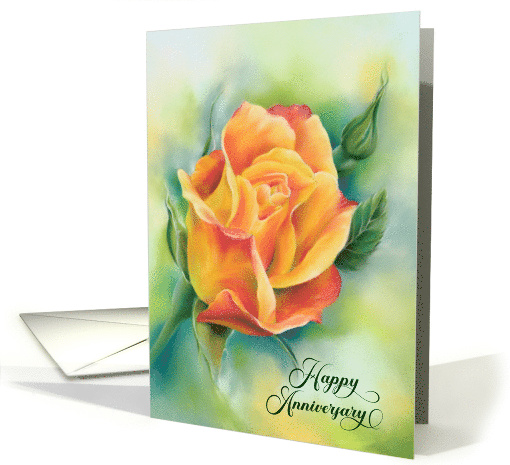 Wedding Anniversary Colorful Rose Art card (1919260)