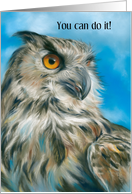 Encouragement Majestic Owl Art Custom card