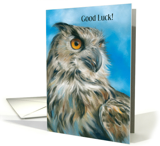 Good Luck Majestic Owl Art Custom card (1921596)