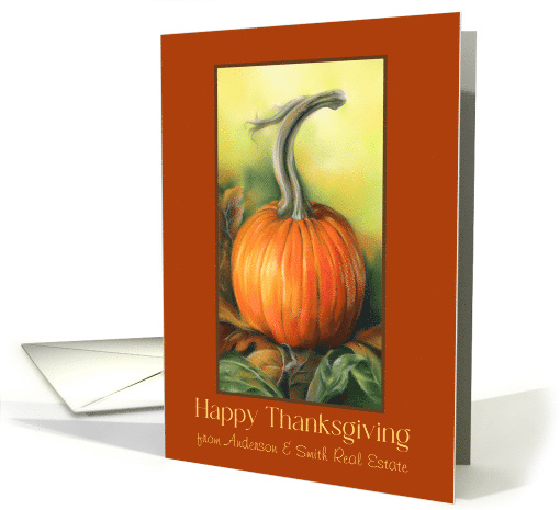 From Business Thanksgiving Pumpkin Autumn Leaves Custom card (1923748)