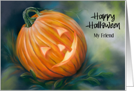 For Friend Halloween Pumpkin Head Custom card