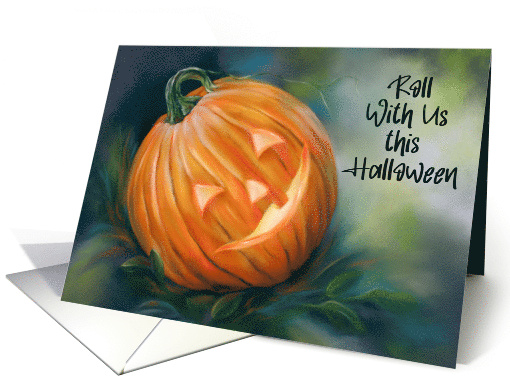 Halloween Party Invitation Pumpkin Head Art card (1926854)