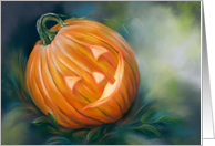 Any Occasion Pumpkin Head Pastel Art Blank Inside card