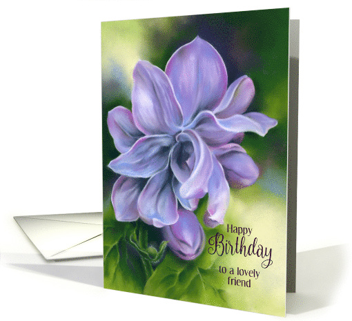 For Friend Birthday Sweet Purple Lilacs Custom card (1928378)
