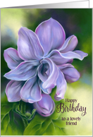 For Friend Birthday Sweet Purple Lilacs Custom card