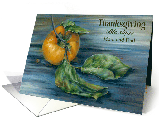 For Parents Thanksgiving Autumn Persimmon Custom card (1931730)
