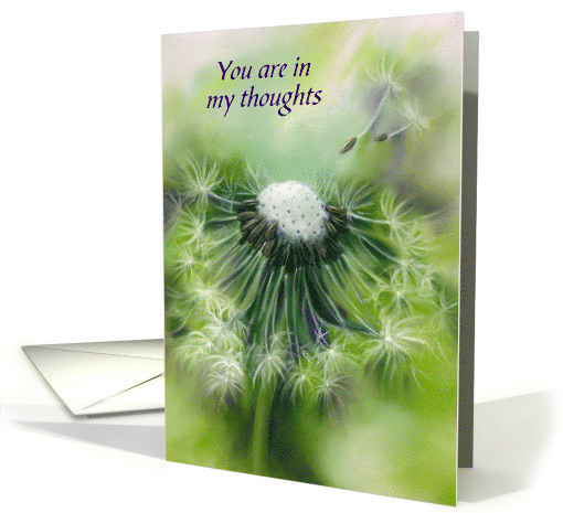 Thinking of You Dandelion Wishes Personalized card (1933106)