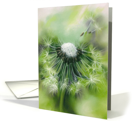 Any Occasion Dandelion Wishes Pastel Art Blank card (1933112)