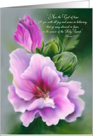 Christian Encouragement Rose of Sharon Hibiscus Flower card
