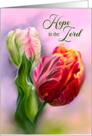 Christian Encouragement Colorful Spring Tulips Floral card