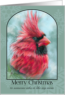 Like a Mother to Me Red Christmas Cardinal with Pine Custom card