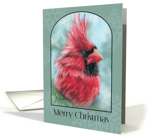 Merry Christmas Red Cardinal with Pine card (1936756)
