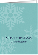 For Granddaughter Christmas Modern Minimalist Snowflakes Custom card