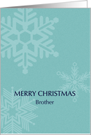 For Brother Christmas Modern Minimalist Snowflakes Custom card