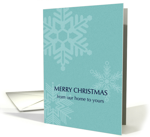 From Our Home Christmas Modern Minimalist Snowflakes Custom card