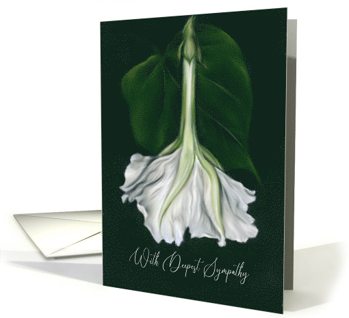With Deepest Sympathy White Moonflower Art card (1939142)
