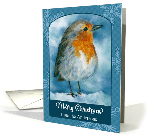 From Custom Name Christmas Robin in the Snow A card (1941264)
