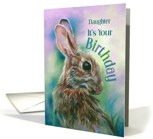 For Daughter Birthday Brown Rabbit in Grass Custom card (1944222)