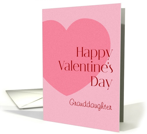 For Granddaughter Modern Minimalist Valentine Heart Custom card