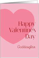 For Goddaughter Modern Minimalist Valentine Heart Custom card