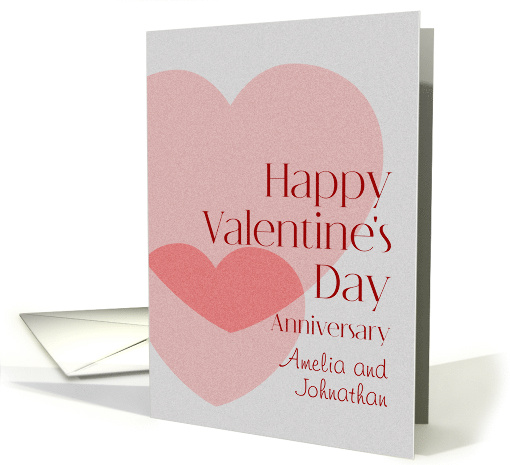 Anniversary Modern Minimalist Valentine Hearts... (1945104)