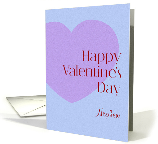 For Nephew Modern Minimalist Valentine Heart Custom card (1945180)