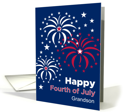Grandson Fourth of July Modern Fireworks Red White and... (1946684)