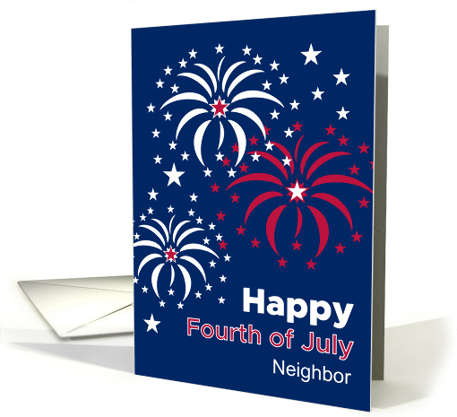 For Neighbor July Fourth Modern Fireworks Red White and... (1946726)