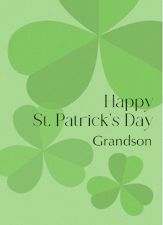 For Grandson St Patricks Day Contemporary Shamrocks Custom
