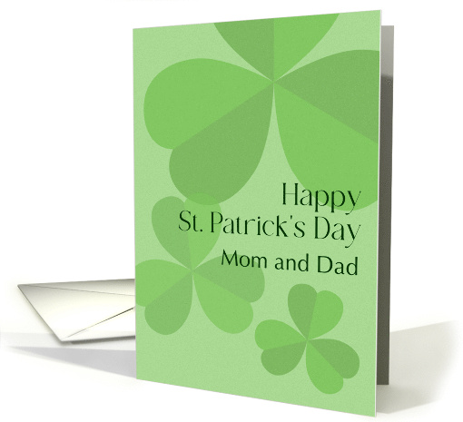 For Parents St Patricks Day Contemporary Shamrocks Custom card