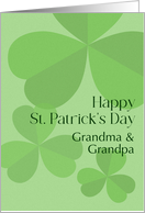 For Grandparents St Patricks Day Contemporary Shamrocks Custom card