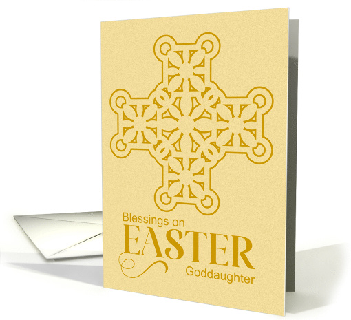 For Goddaughter Easter Floral Cross Minimalist Custom card (1949610)