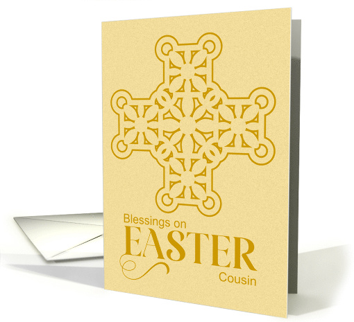For Cousin Easter Floral Cross Minimalist Custom card (1949620)