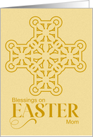 For Mom Easter Floral Cross Minimalist Custom card