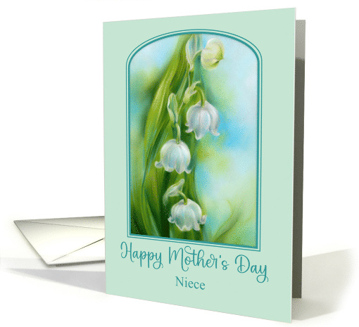 For Niece on Mothers Day Lily of the Valley Blossoms Custom card