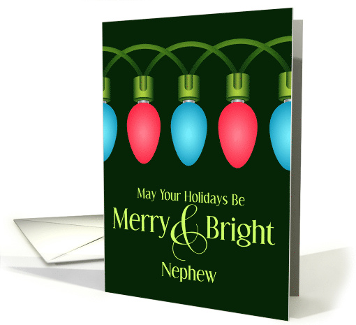 For Nephew Christmas Lights Merry and Bright Custom card (1951794)