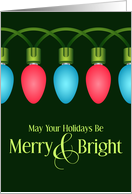 Christmas Lights Merry and Bright Contemporary