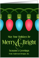 Custom Business Name Christmas Lights Merry and Bright