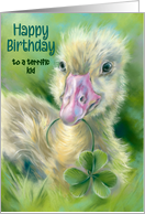 For Kid Birthday Spring Gosling with Clover Custom