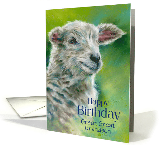 For Great Great Grandson Birthday Spring Lamb Custom card (1965254)