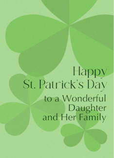 Daughter and Family St Patricks Day Contemporary Shamrocks Custom